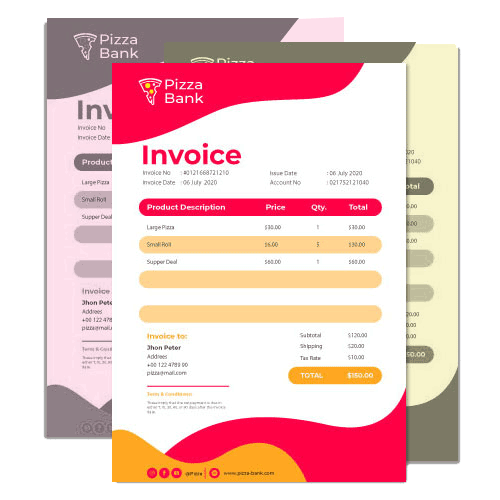 custom invoice forms printing